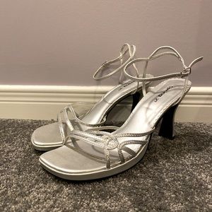 Silver Evening Sandals